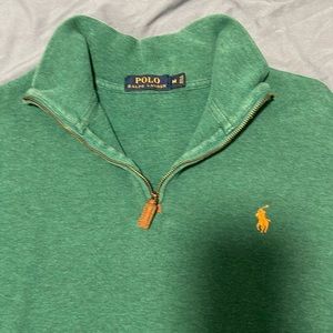 Polo Ralph Lauren Green Half Zip Pullover Sweater Men’s Size M Medium